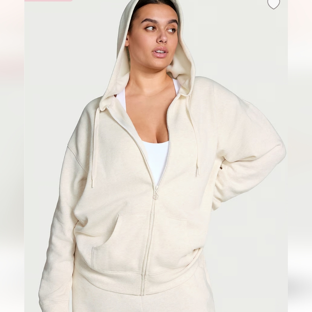New Victoria secretCotton Fleece Full-Zip Hoodie